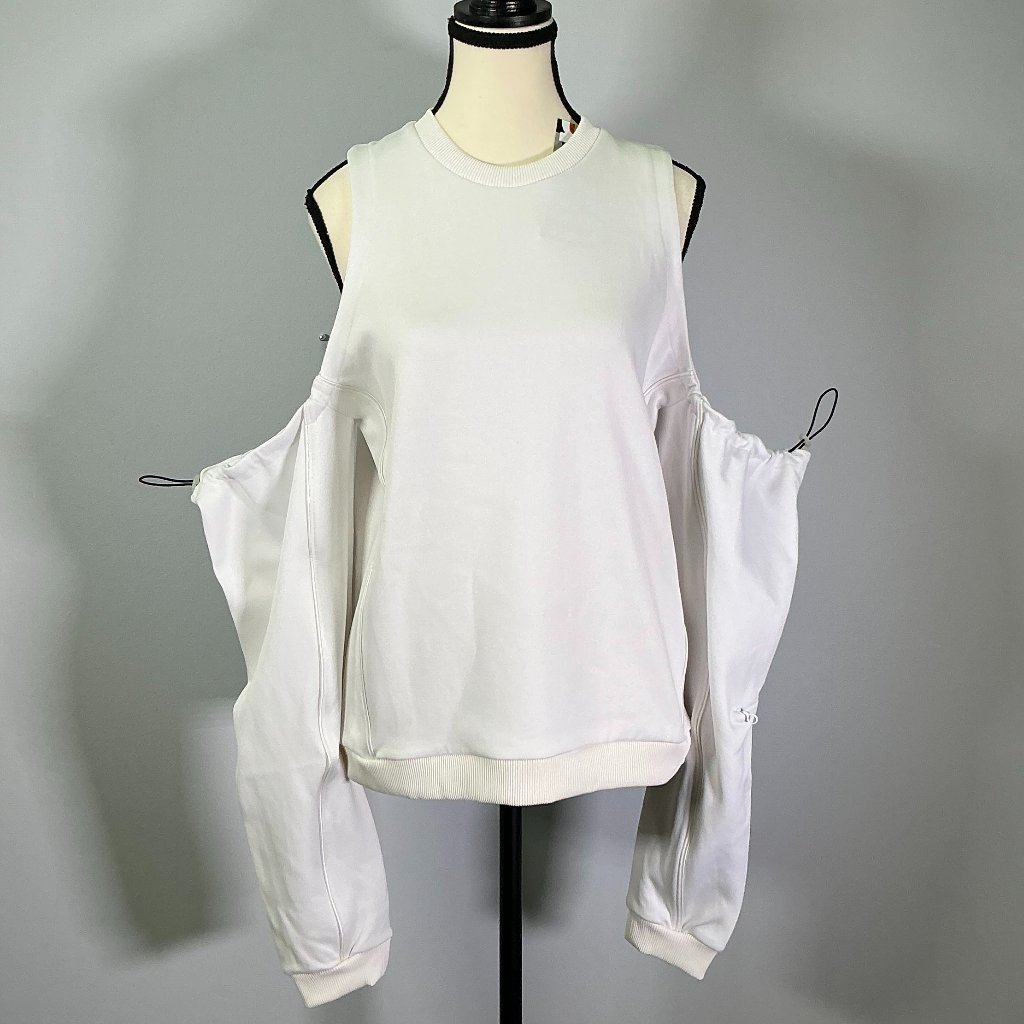 Artica-Arbox Cold Shoulder Women's Size S Optic White Sweater Nwt